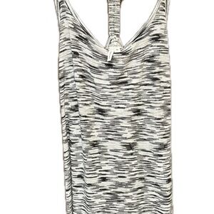 BCBG Black & White Strappy Tunic Tank Dress